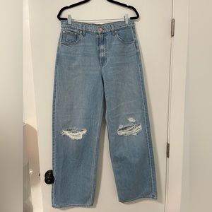 MOTHER Denim The Fun Dip Puddle Wide Leg Jeans size 28